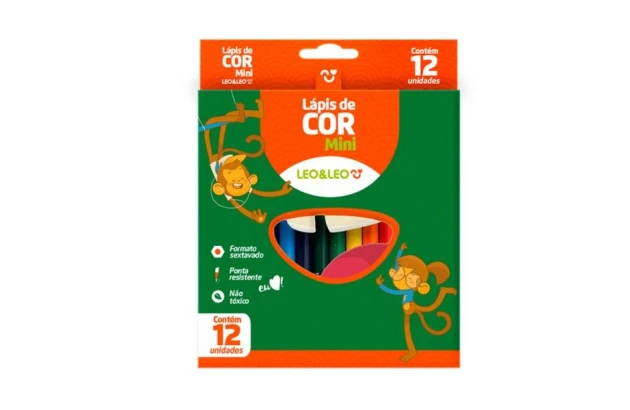 LÁPIS DE COR 24 CORES SEXTAVADO LEO&LEO - 4449
