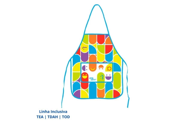 AVENTAL INFANTIL COM BOLSO COLOR JOY INCLUSÃO LEO&LEO - 79644
