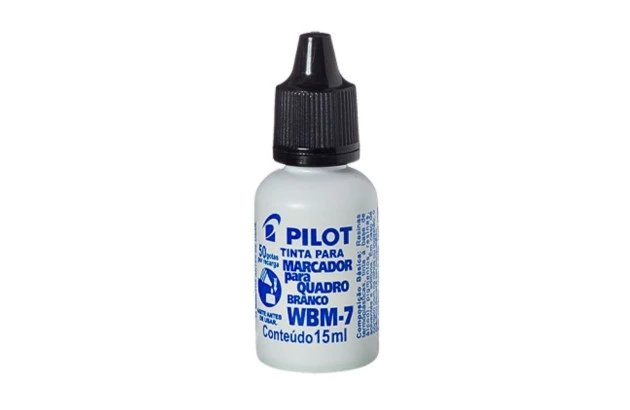 TINTA PARA MARCADOR DE QUADRO BRANCO WBW-7 15 ML PRETO PILOT