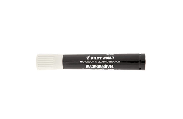 MARCADOR PARA QUADRO BRANCO RECARREGÁVEL WBM-7 PRETO PILOT | PONTA REDONDA 4.0 MM