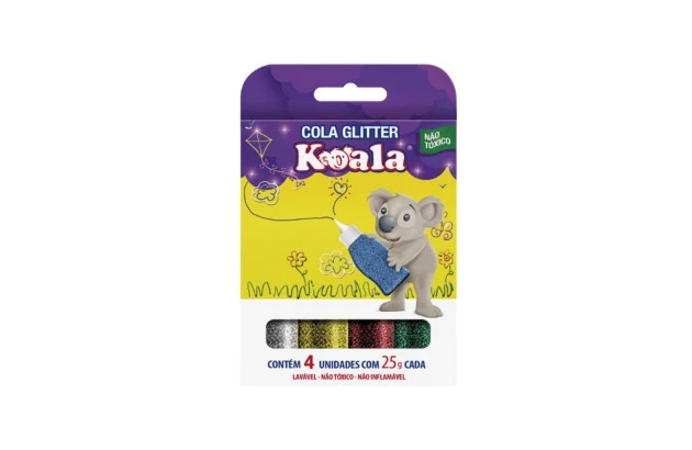 COLA GLITTER 4 CORES 25G KOALA DELTA - 0057