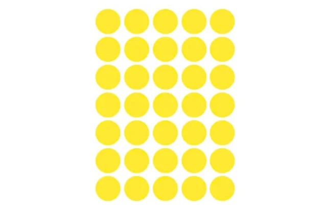 ETIQUETA ADESIVA MULTIUSO REDONDA N° 19 MM VERDE - 6 FOLHAS 210 ETIQUETAS | COLACRIL 6001VD