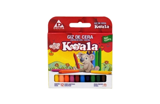 GIZ DE CERA 12 CORES 49G KOALA DELTA - 0021