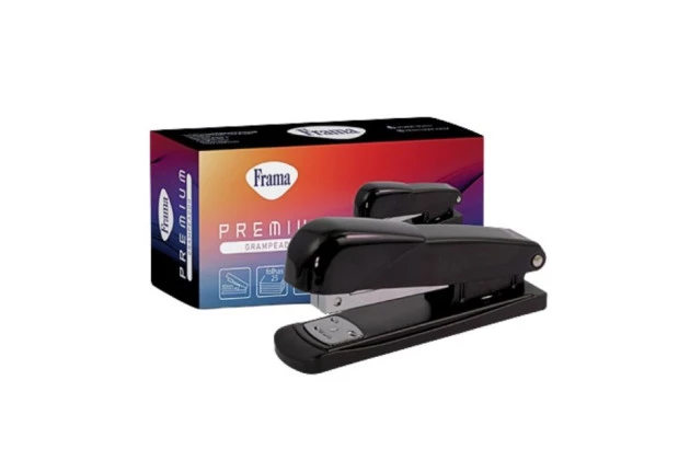 GRAMPEADOR 25F METAL PEQUENO TAMANHO 12,8 CM PRETO - 24/6 26/6 | FRAMA