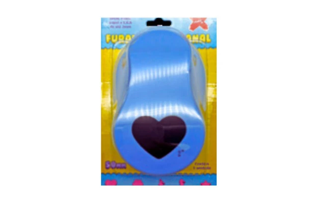 PERFURADOR PAPEL E EVA 50MM CORAÇÃO 12032 MAKE+