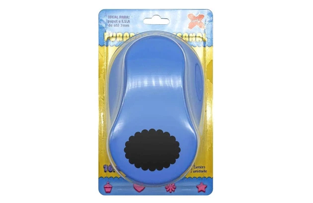 PERFURADOR PAPEL E EVA 76MM OVAL ESCALOPADO GIGANTE 12059 MAKE+