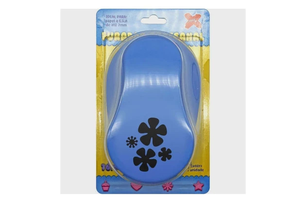 PERFURADOR PAPEL E EVA 76MM FLORES GIGANTE ESPESSURA ATÉ 2MM | MAKE+ 12060