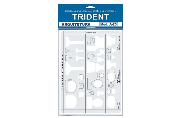 GABARITO SANITÁRIOS ESCALAS 1:20 1:50 | TRIDENT MOD. A-23