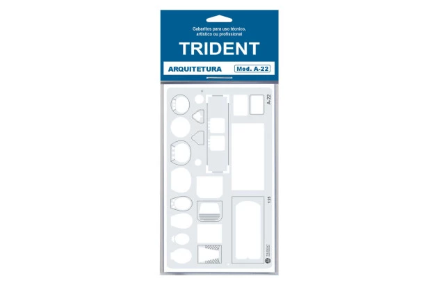 GABARITO SANITÁRIOS ESCALA 1:25 | TRIDENT MOD. A-22