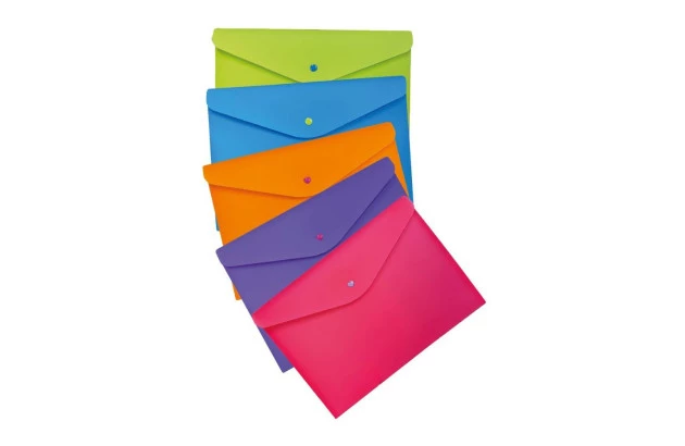 ENVELOPE COM BOTÃO A4 FULL COLOR CORES SORTIDAS DELLO