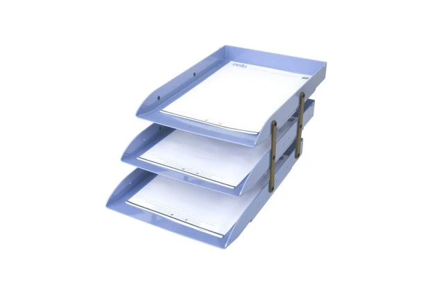 CAIXA CORRESPONDÊNCIA ARTICULÁVEL TRIPLA AZUL PASTEL SERENA DELLO