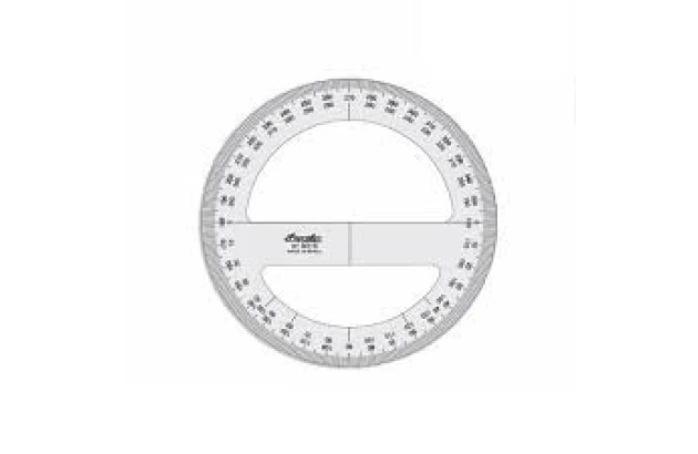 TRANSFERIDOR ACRÍLICO 360° 15 CM 3MM ESPESSURA | TRIDENT MOD. 8315