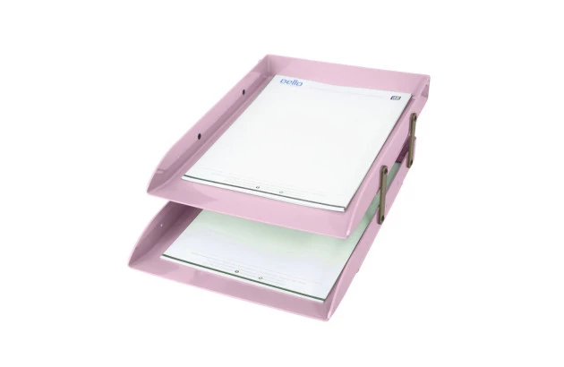 CAIXA CORRESPONDÊNCIA ARTICULÁVEL DUPLA ROSA PASTEL DELLO