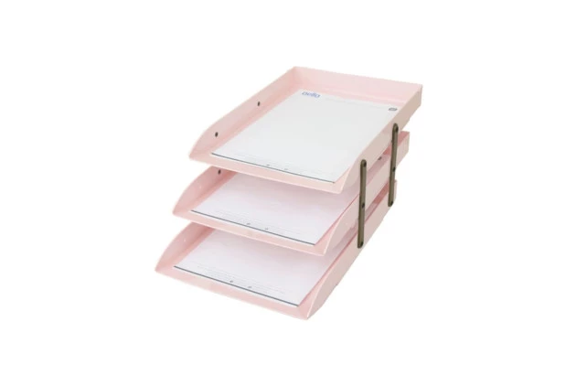 CAIXA CORRESPONDÊNCIA ARTICULÁVEL TRIPLA ROSA PASTEL SERENA DELLO