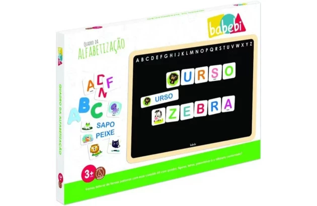 BRINQUEDO ENCAIXE TOQUE E ENCONTRE 17 PEÇAS BABEBI MDF