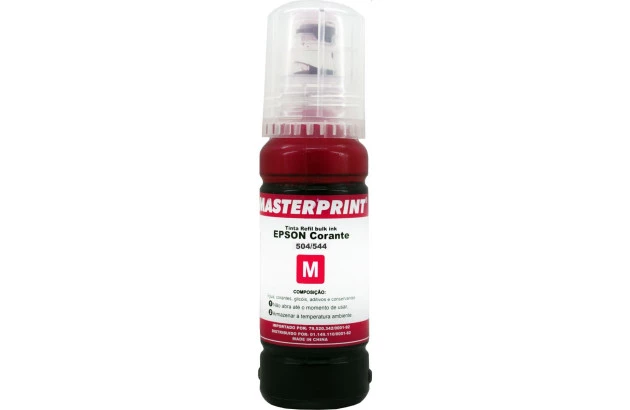 TINTA PARA IMPRESSORA EPSON COMPATÍVEL MP 504/544 M  MAGENTA 70ML - REFIL MASTERPRINT