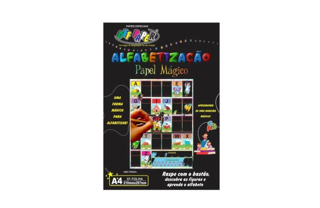BLOCO PAPEL MÁGICO A4 ALFABETIZAÇÃO OFF PAPER