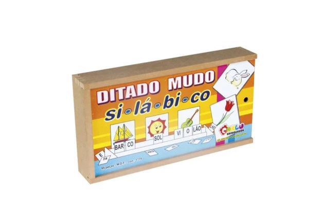 BRINQUEDO EDUCATIVO MUDO SILABICO 95 PEÇAS MDF 1778 CARLU