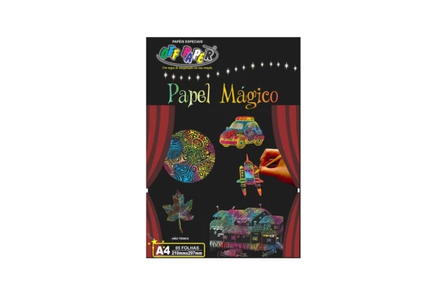PAPEL MÁGICO A4 COM BASTÃO 5 FOLHAS OFF PAPPER