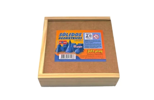 BRINQUEDO SÓLIDOS GEOMÉTRICOS 11 PEÇAS EM MADEIRA 30.37 JOTT PLAY