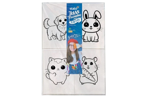KIT TELAS DE PINTURA RICADAS GABI CALAZANS PETS 4 UND | STALO 5158