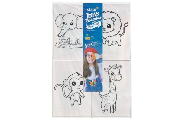 KIT TELAS DE PINTURA RICADAS GABI CALAZANS ÁFRICA 4 UND | STALO 5154