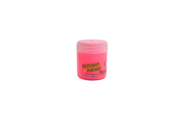 TINTA FACIAL LÍQUIDA 15ML FLUOR COLORS PINK FLUOR - ROSTINHO PINTADO 1016