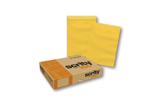 ENVELOPE SACO KRAFT OURO 200X280 80G CX 100 SCRITY - SKO328