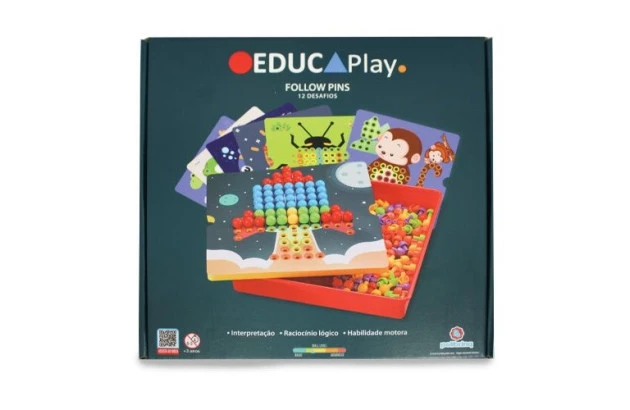 BRINQUEDO EDUCATIVO FOLLOW SHAPES +3ANOS - EDUCA PLAY | LINHA INCLUSIVA
