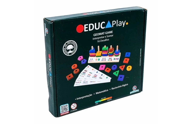 BRINQUEDO EDUCATIVO INTERPRETAR E SOMAR EM MADEIRA +3ANOS - EDUCA PLAY | LINHA INCLUSIVA