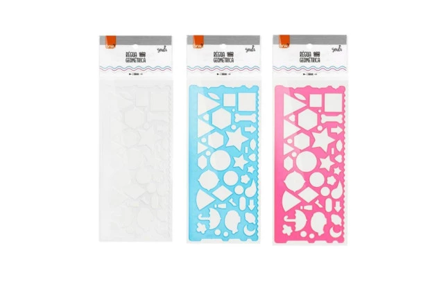 REGUA GEOMETRICA 20CM  SOUL EM POLIESTIRENO - CORES SORTIDAS | BRW RE2010