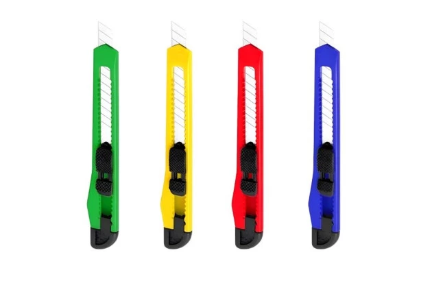 ESTILETE ESTREITO 9MM PLÁSTICO CORES | BRW ES0901