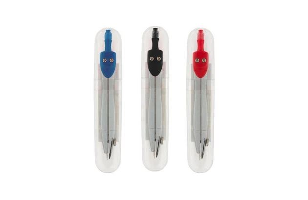 COMPASSO ESCOLAR METALICO COM HASTES ARTICULADAS CORES | BRW CP1002