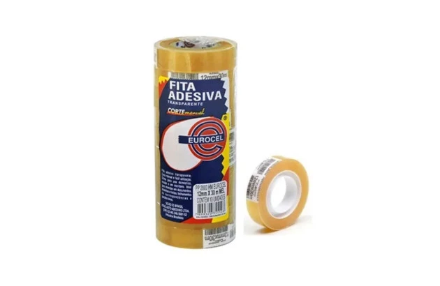 FITA DUREX ADESIVA TRANSPARENTE 12X30 MEL PP2000 EUROCEL