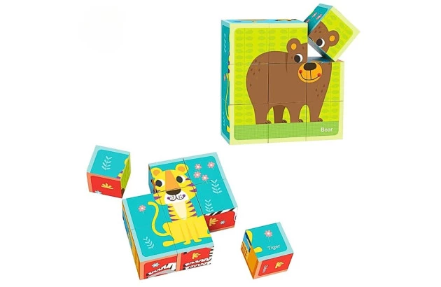 BLOCOS ANIMAIS DE ENCAIXE | ANIMAL BLOCK PUZZLE - TOOKY TOY