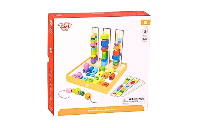 SUPER CAIXA ENCAIXE E LAÇO | MAZE BEAD GAME BOX DA TOOKY TOY