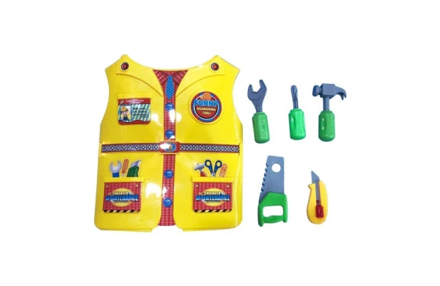 BRINQUEDO KIT CONSTRUTOR COLETE C/ 5 ACESSORIOS ART BRINK