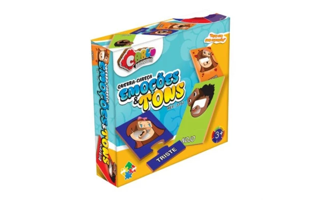 JOGO QUEBRA CABEÇA EMOÇÕES E TONS + 3 ANOS INCLUSIVO 3197 CARLU