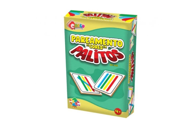 JOGO EDUCATIVO PAREAMENTO DE CORES EM PALITOS + 4 ANOS INCLUSIVO 3203 CARLU