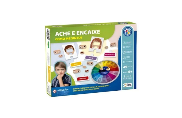 JOGO ACHE E ENCAIXE COMO ESTOU ME SENTINDO - LINHA INCLUSIVA PAIS E FILHOS 791903-1