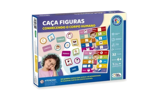 JOGO CAÇA FIGURAS CONHECENDO CORPO HUMANO INCLUSIVO PAIS E FILHOS