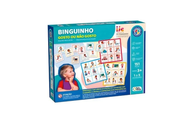 JOGO BINGUINHO GOSTO OU NÃO GOSTO LINHA INCLUSIVA PAIS E FILHOS 791904 -1