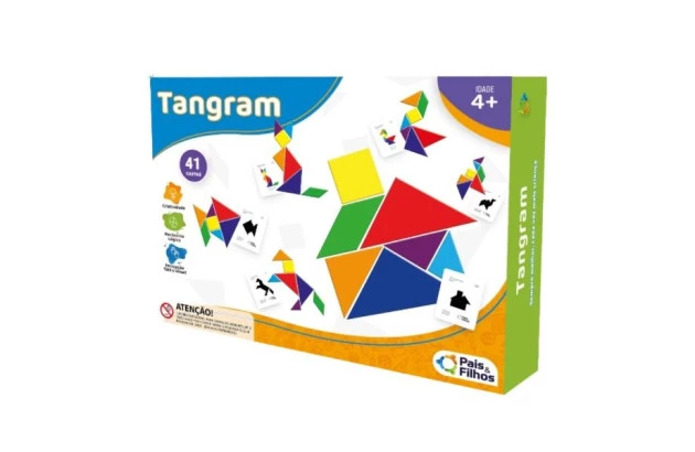 BRINQUEDO EDUCATIVO TANGRAM + 4 ANOS PAIS E FILHOS