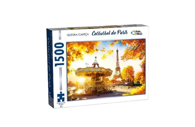 QUEBRA CABEÇA 1500 PEÇAS CARROSSEL DE PARIS | + 12 ANOS | PAIS & FILHOS 792471