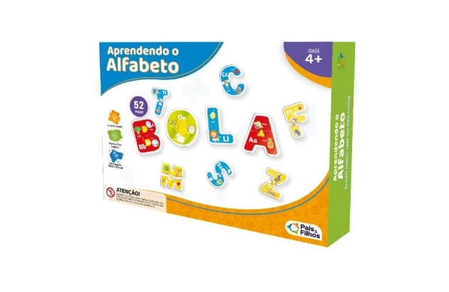 BRINQUEDO EDUCATIVO APRENDENDO O ALFABETO + 4 ANOS PAIS E FILHOS