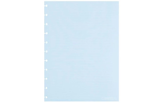 REFIL INTELIGENTE A5 90G AZUL LINHAS BRANCAS 50 FOLHAS BLUELOVER CIRA4041