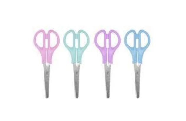 TESOURA ESCOLAR 13CM PASTEL KS-125P - PONTAS ARREDONDADAS