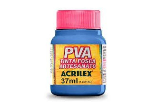 TINTA PVA FOSCA PARA ARTESANATO 37ML AZUL COUNTRY - 825 - UNIDADE | ACRILEX 3240