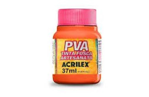 TINTA PVA FOSCA PARA ARTESANATO 37ML LARANJA 517 - UNIDADE | ACRILEX 3240