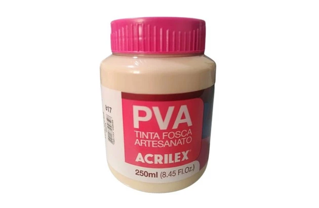 TINTA PVA FOSCA PARA ARTESANATO 250ML AREIA 817- UNIDADE | ACRILEX 3225